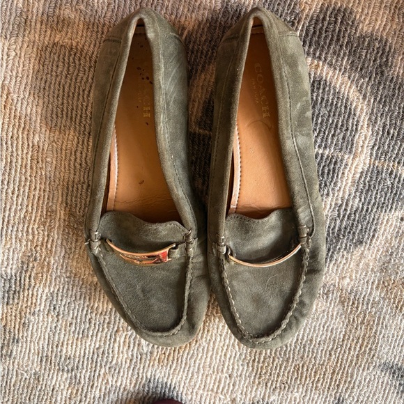 Coach Olive Green Women's Loafers - Picture 1 of 2